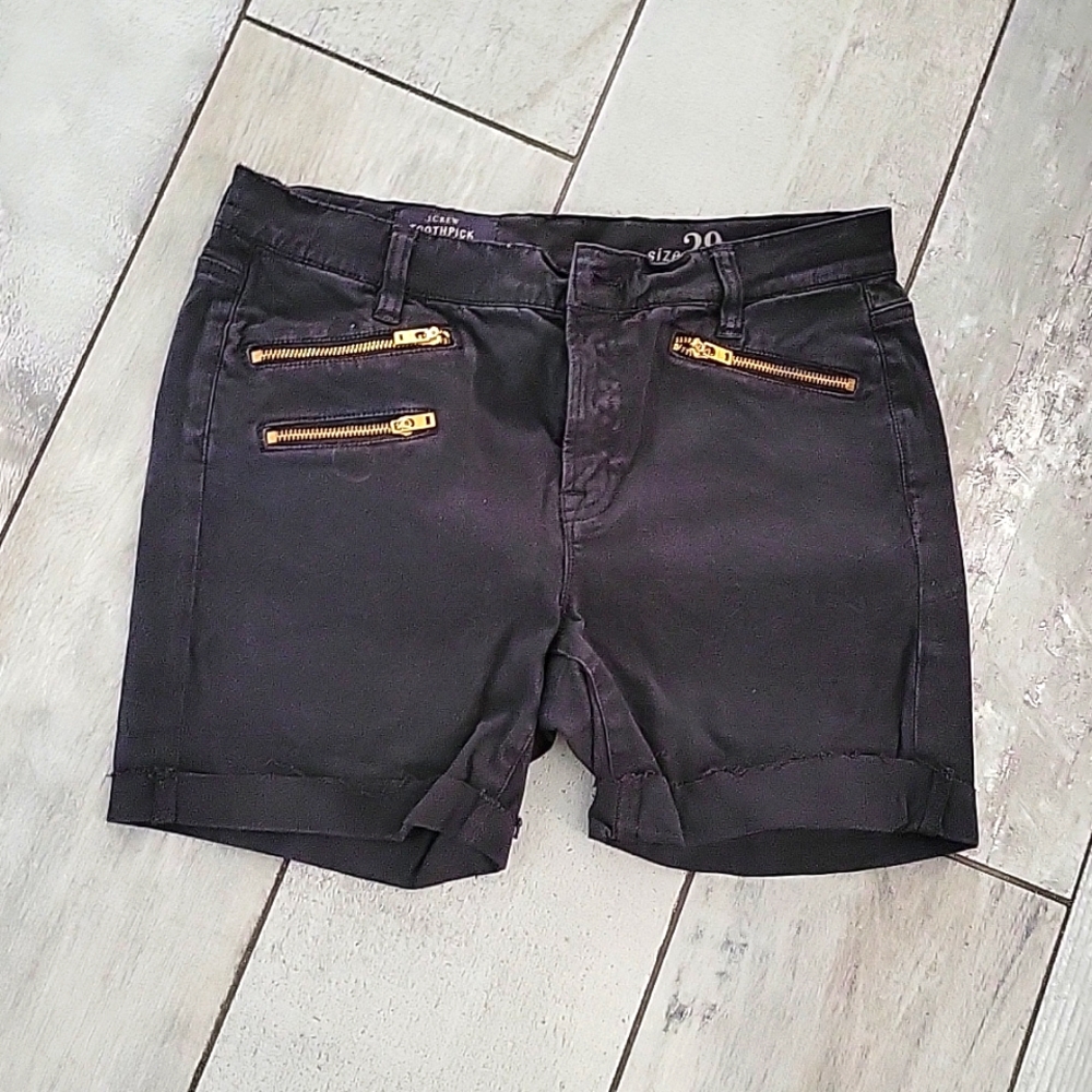 J Crew  toothpick  black super soft jeans  size 29 #10 cut into shorts